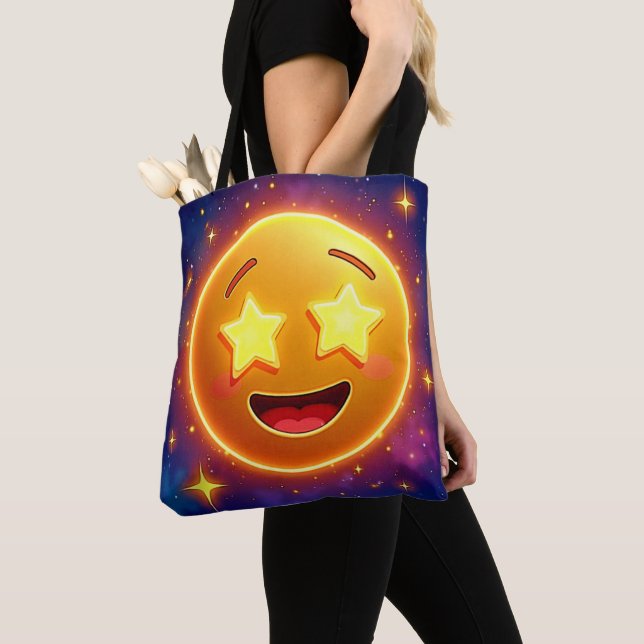 Bolsa Tote Starry Eyed Emoji Joy (Close Up)