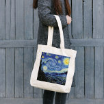 Bolsa Tote Starry Night Landscape Vincent van Gogh<br><div class="desc">Um saco de tote de arte com Starry Night (1889),  uma pintura poste-impressionista de Vincent Van Gogh (1853-1890),  mostrando a vista do lado de fora da janela de seu quarto no sanatório em Santo-Remy-de-Provence,  sul da França.</div>