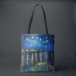 Bolsa Tote Starry Night Over the Rhone por Vincent Van Gogh<br><div class="desc">Starry Night Over the Rhone,  por Vincent Van Gogh. Esta é uma antiga obra-prima do pintor mestre holandês Vincent Van Gogh. Esta pintura fina tem uma cor bela,  vibrante e saturada. Vincent Van Gogh era um pintor impressionista holandês. Esta pintura foi pintada nas margens de Rhone,  na França.</div>