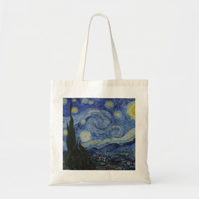 Bolsa Tote Starry Night por Vincent Van Gogh (Frente)