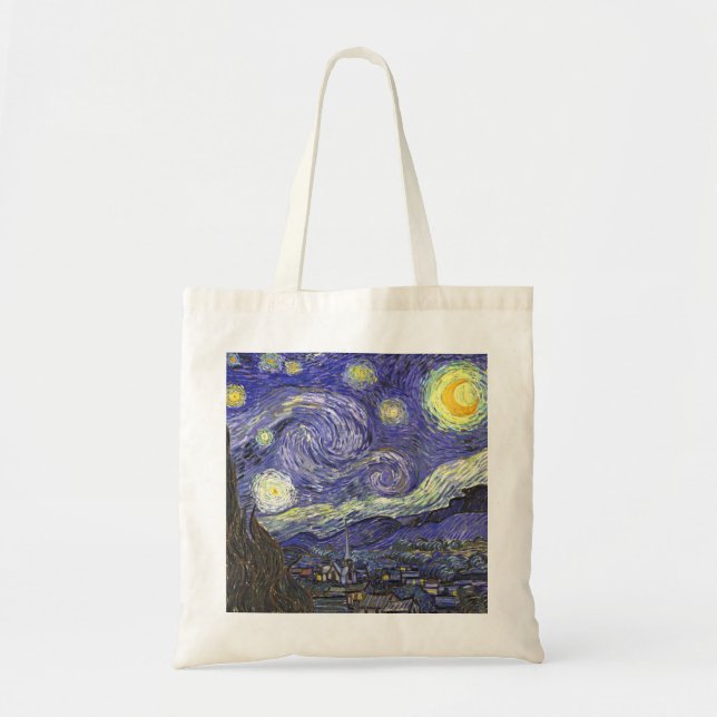 Bolsa Tote Starry Night por Vincent van Gogh (Frente)