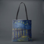 Bolsa Tote Starry Night, Vincent van Gogh<br><div class="desc">Vincent Willem van Gogh (30 de março de 1853 - 29 de julho de 1890) foi um pintor holandês impressionista poste que se encontra entre as figuras mais famosas e influentes da história da arte ocidental. Em pouco mais de uma década, criou cerca de 2.100 trabalhos de arte, incluindo cerca...</div>