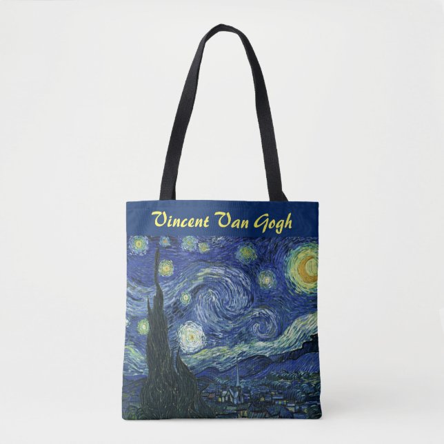 Bolsa Tote Starry Night Vincent van Gogh Impressionista Art (Frente)