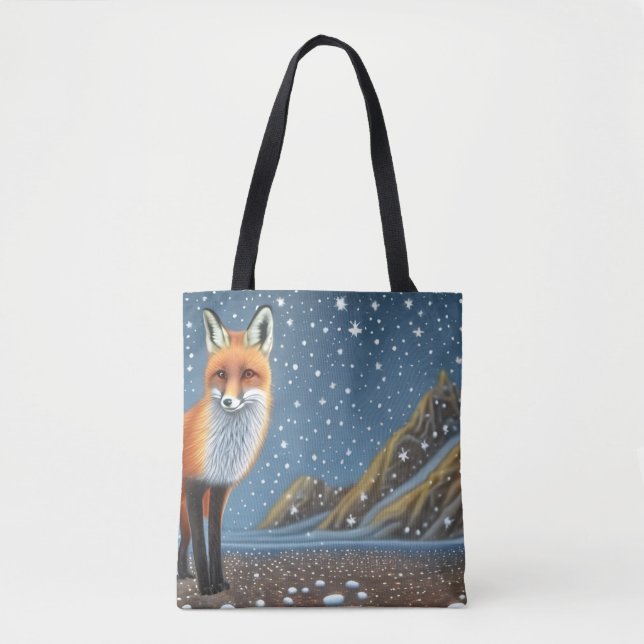 Bolsa Tote Starry Starry Night Storybook Fox (Frente)