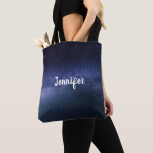 Bolsa Tote Stars Sky Galaxy Bride Bridesmaid Casamento Elegan