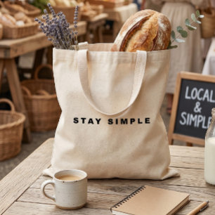 Bolsa Tote Stay Simple   Estética Minimalista
