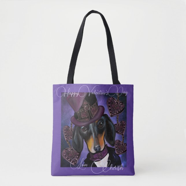 BOLSA TOTE STEAMPUNK DACHSHUND (Frente)