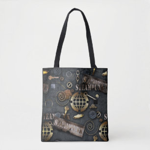 Bolsa Tote Steampunk, raspagem