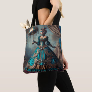 Bolsa Tote Steampunk Vintage Victorian Lady Circus