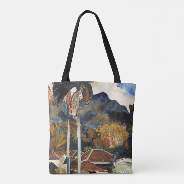 Bolsa Tote Sten - Java, pintura de arte (Verso)