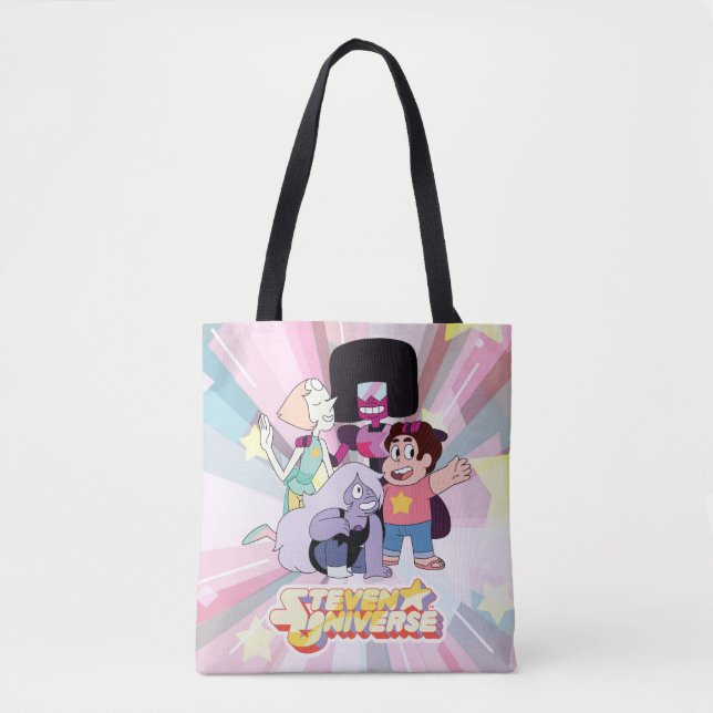 Bolsa Tote Steven Universe | Grupo Crystal Gem Huddle (Frente)