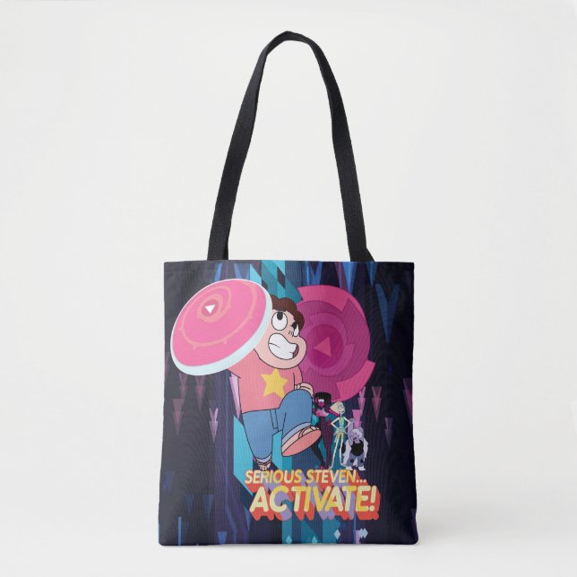 Bolsa Tote Steven Universe | Steven sério.. Ativar! (Frente)