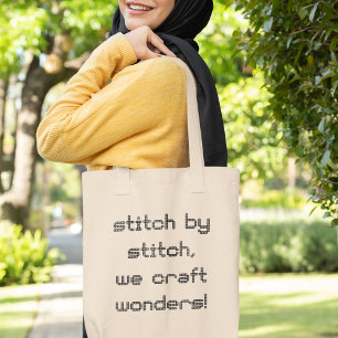 Bolsa Tote Stitch by Stitch Creative Stitching Lover Gift