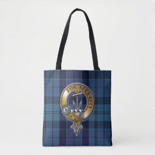Bolsa Tote Strathclyde Tartan e Crachá