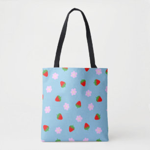 Bolsa Tote Strawberries & Flowers