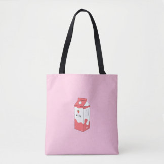 Bolsa Tote Strawberry Milk Carton