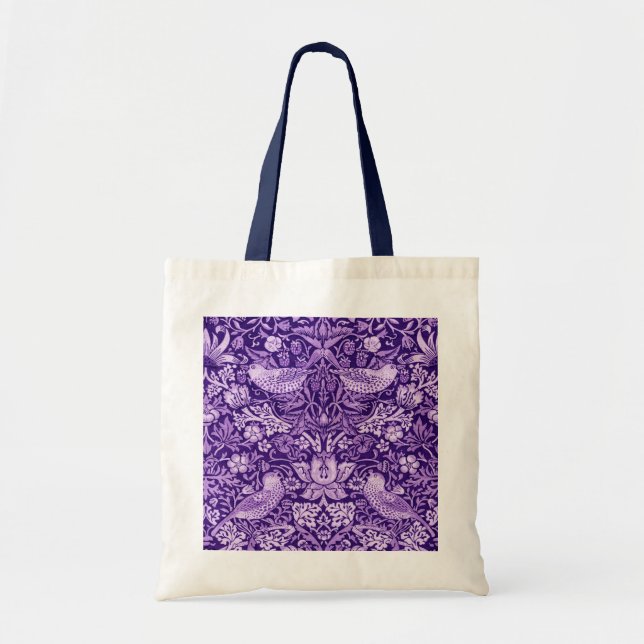 Bolsa Tote Strawberry Thef Purple, William Morris (Frente)