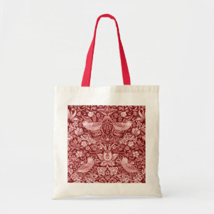 Bolsa Tote Strawberry Thief Maroon, William Morris