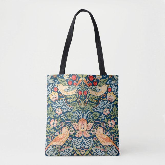 Bolsa Tote Strawberry Thief (por William Morris) (Frente)