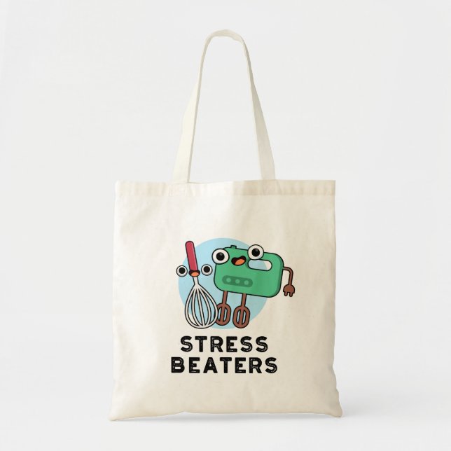 Bolsa Tote Stress Beaterra Engraçado Baking Whisk Pun (Frente)