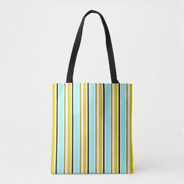 Bolsa Tote Striped abstract background with color stripes. Vi (Frente)