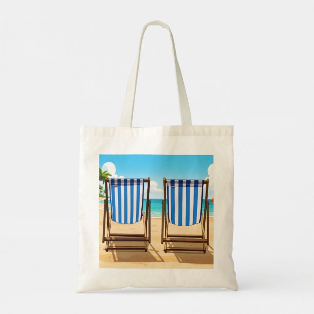 Bolsa Tote Striped sun loungers tote bag (Verso)