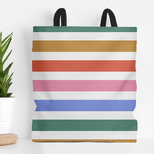 Bolsa Tote Stripes Coloridas (Criador carregado)