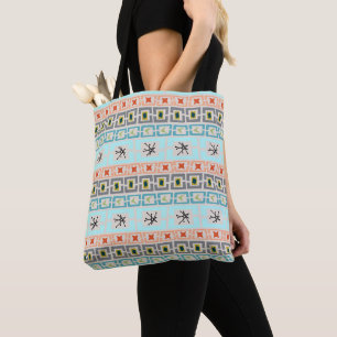Bolsa Tote Stripes do século médio