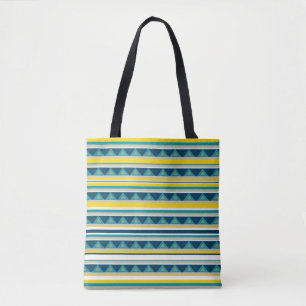 Bolsa Tote Stripes e triângulos