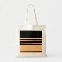 Bolsa Tote Stripes Horizontais do Terracotta Preto