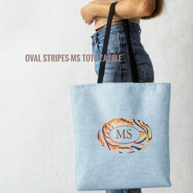 Bolsa Tote Stripes Oval-MS (Criador carregado)