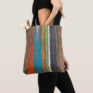 Bolsa Tote striping vertical da pintura