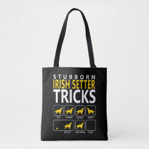 Bolsa Tote Stubborn Irish Setter Tricks Engraçado Irish Sette