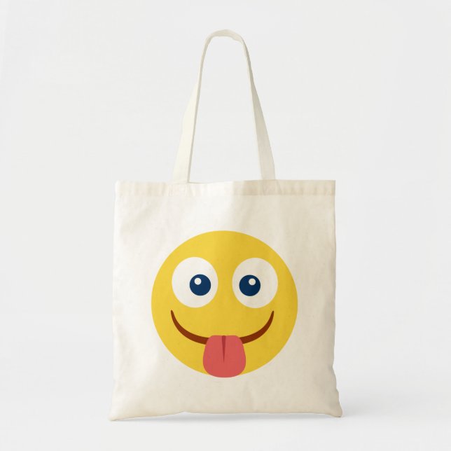 Bolsa Tote Stuck Out Tongue Emoji (Frente)