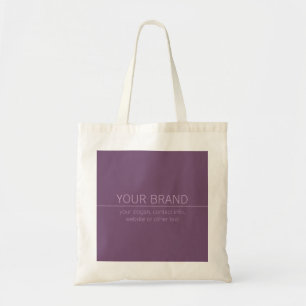 Bolsa Tote Sua Marca ou nome de empresa Modern Purple Mauve