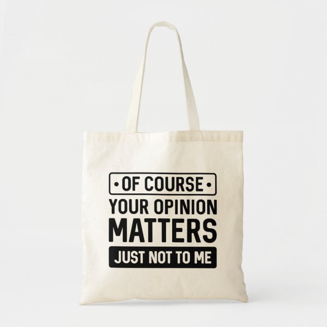 Bolsa Tote Sua opinião é importante (Frente)