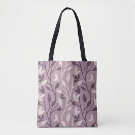 Bolsa Tote Suave Folha Mauve Botânica Elegante Chic