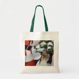 Bolsa Tote Suave presentes de Natal Collie