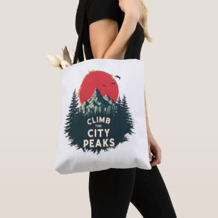 Bolsa Tote Suba Os Picos Da Cidade - Aventuras De Montanheira