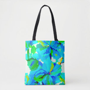 Bolsa Tote Sublime Himalayan Poppy Aqua Green Padrão Floral