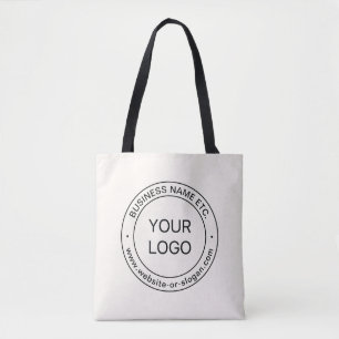 Bolsa Tote Substituição fácil de logotipos e texto editável  