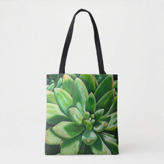 Bolsa Tote Succulent no verde