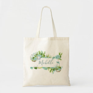Bolsa Tote Sucultivos do Terrário de Vidro Aquoso