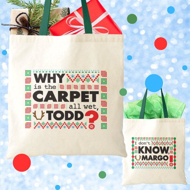 Bolsa Tote Suéter de Natal Feio Todd Margo Carpete Vermelho E (Criador carregado)