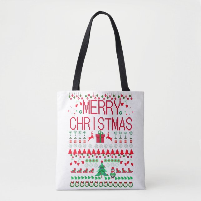Bolsa Tote Suéter Feio Feliz Natal (Frente)