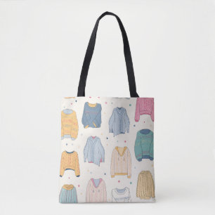Bolsa Tote Suéteres multicoloridos, aconchegantes, inverno q