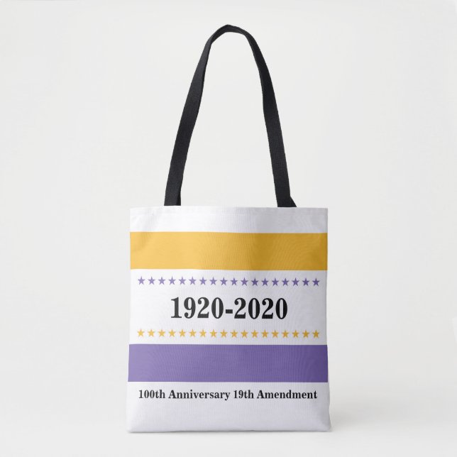 Bolsa Tote Suffragette Womens Direito a Votar 100º Aniversári (Frente)