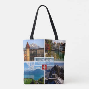 Bolsa Tote Suiça CH - Luzerna - Ponte Chapel - Antiga Coluna