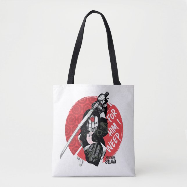 Bolsa Tote Suicide Squad | Katana "For Him I Weep" (Frente)