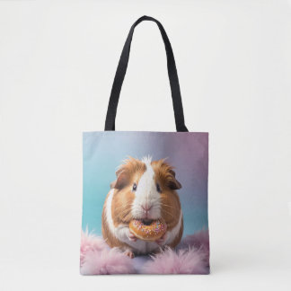 Bolsa Tote Suíno-guincho-branca com gradiente de Pastel-Rosqu